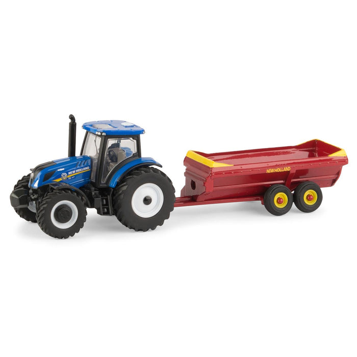 1/64 New Holland T6.165 with V-Tank Manure Spreader