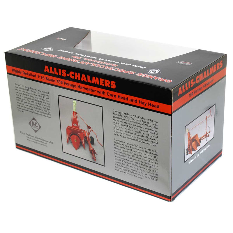 1/16 Allis Chalmers 782 Forage Harvester with Corn & Hay Heads, 2019 Orange Spectacular Show Implement