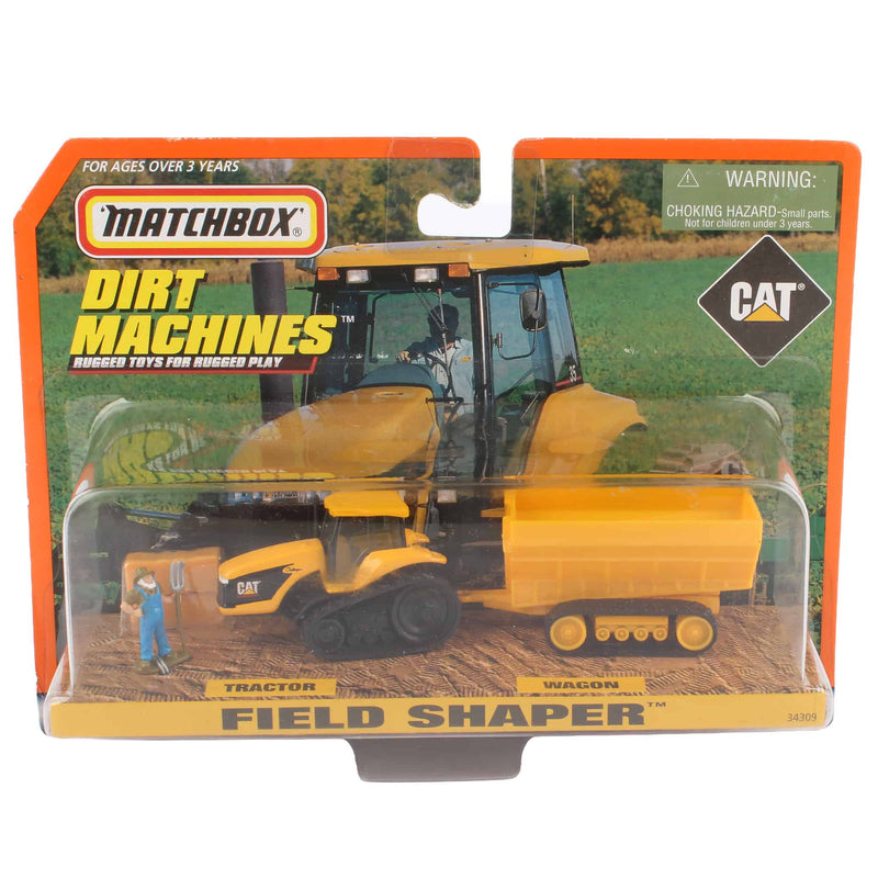 Matchbox Dirt Machines, CAT Field Shapers, Tractor and Wagon with Tracks