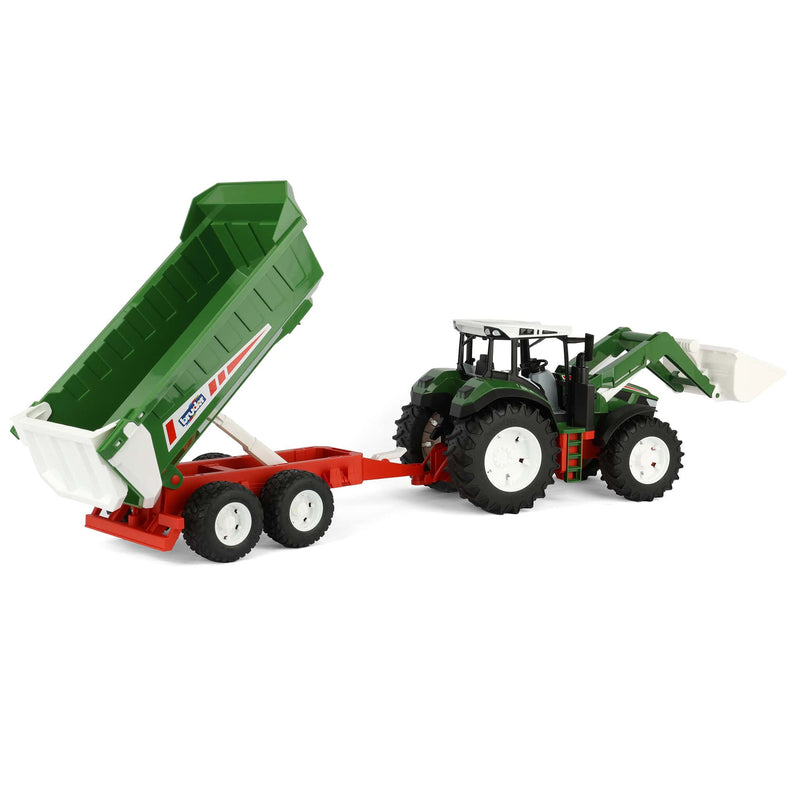 1/16 Bruder Roadmax Tractor with Front Loader and Tipping Trailer