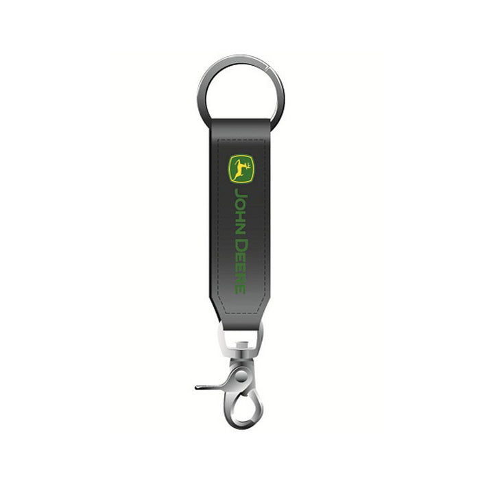 John Deere Strap KeyChain with Leather Strap