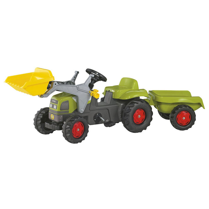 Claas Pedal Tractor with Trailer & Loader by Rolly Toys