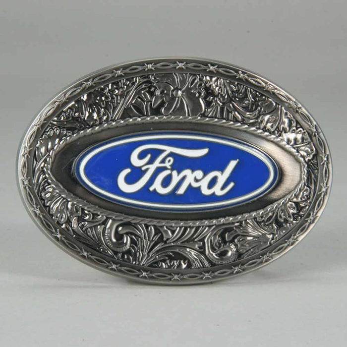 Ford Oval Logo Western Style Belt Buckle