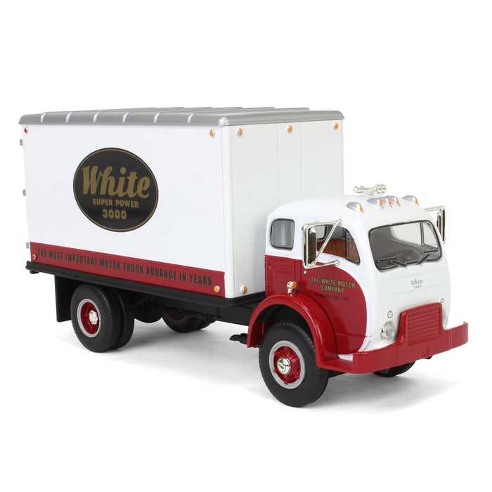 1/34 1953 White 3000 COE Delivery Van, White Super Power Decals, by First Gear