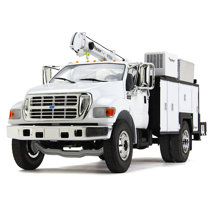 1/34 Ford F-650 Diecast Truck with Maintainer Service Body, White, by First Gear