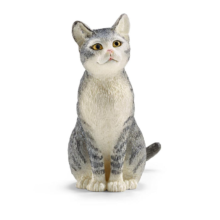 Grey Stripe Cat Sitting by Schleich