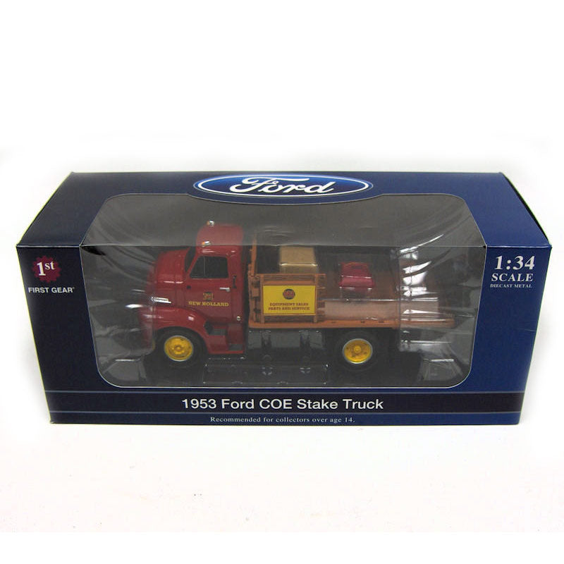 1/34 1953 Ford COE Half Stake Truck by First Gear, New Holland Parts & Service Limited Edition