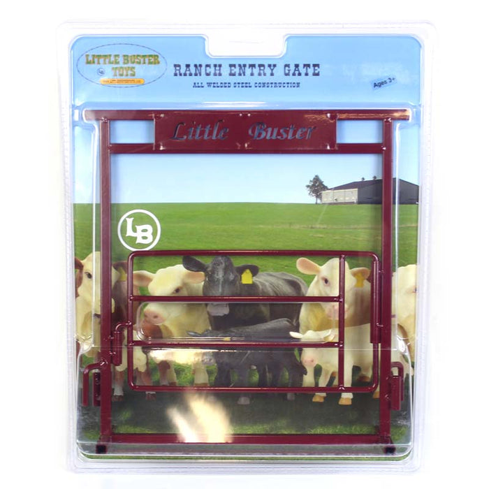 1/16 Little Buster Toys Ranch Entry Gate - Red