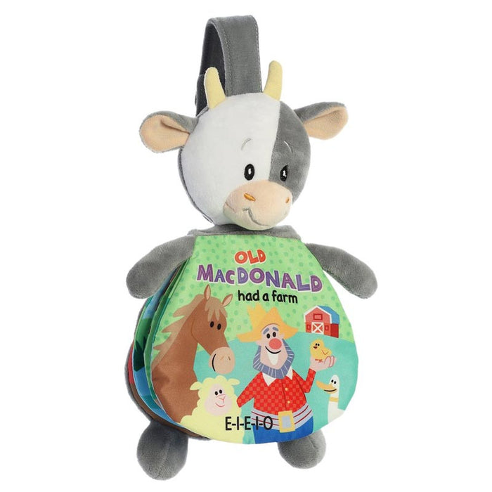 9" Old MacDonald Cow Story Pals Soft Books Plush Animal By Ebba