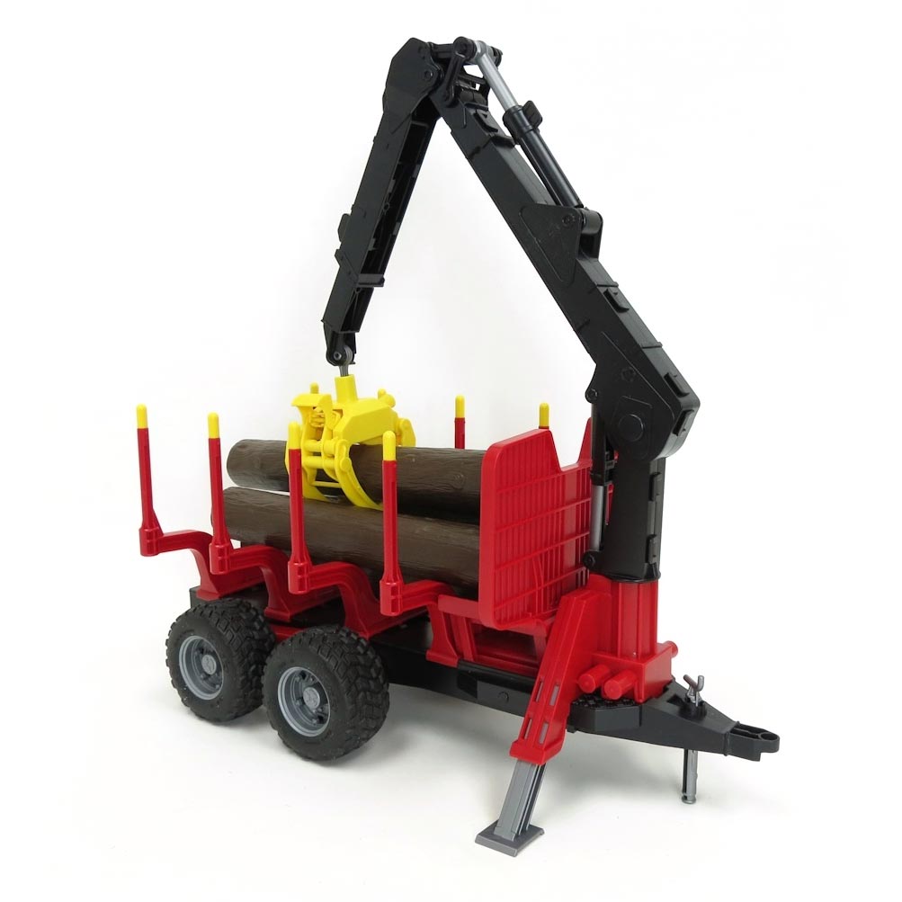 1/16 Forestry Trailer with Loading Crane & 4 Logs — Outback Toys