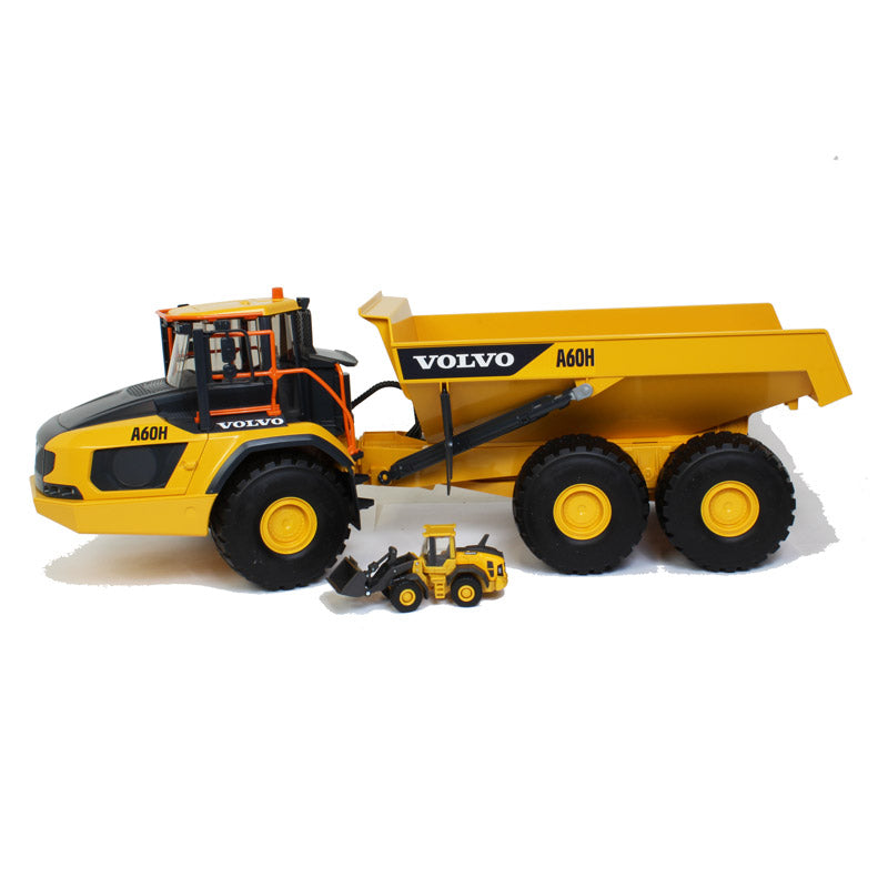 1/16 Bruder Volvo A60H Haul Truck with 5" Mini Volvo Wheel Loader