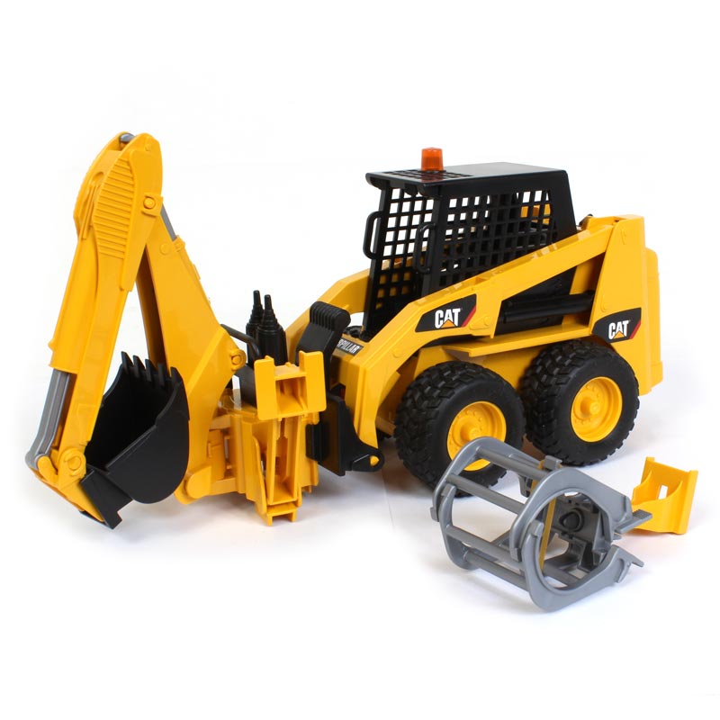 1/16 Cat Skid Steer Loader with Rear Backhoe Attachment