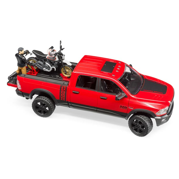 1/16 Ram 2500 Power Wagon with Ducati Scrambler by Bruder