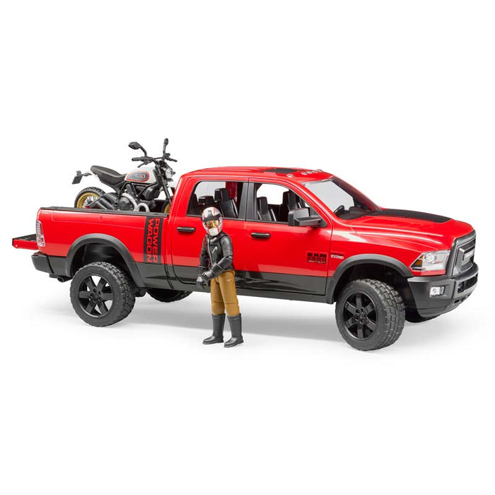 1/16 Ram 2500 Power Wagon with Ducati Scrambler by Bruder