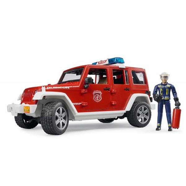 1/16 Jeep Wrangler Rubicon Fire Vehicle with Fireman by Bruder