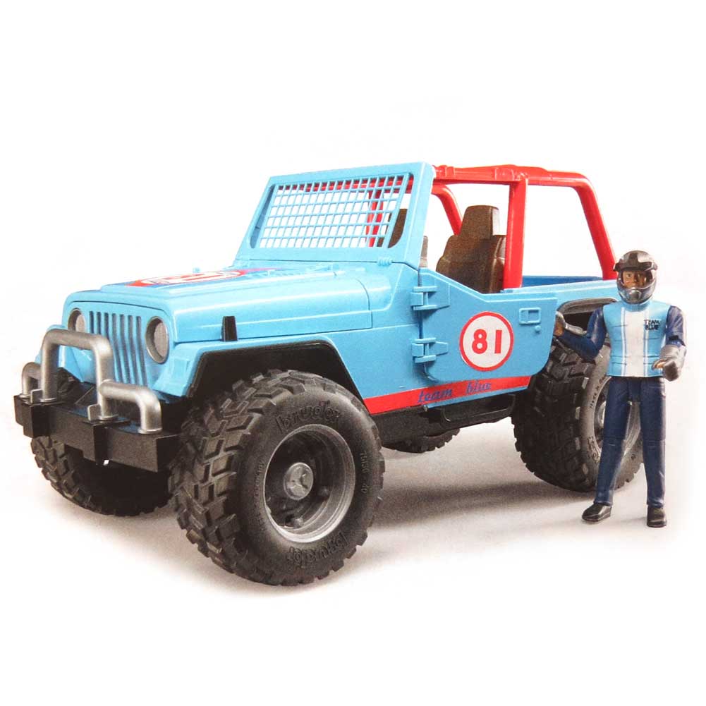 1/16 Blue Jeep Cross Country Racer with Driver by Bruder — Outback