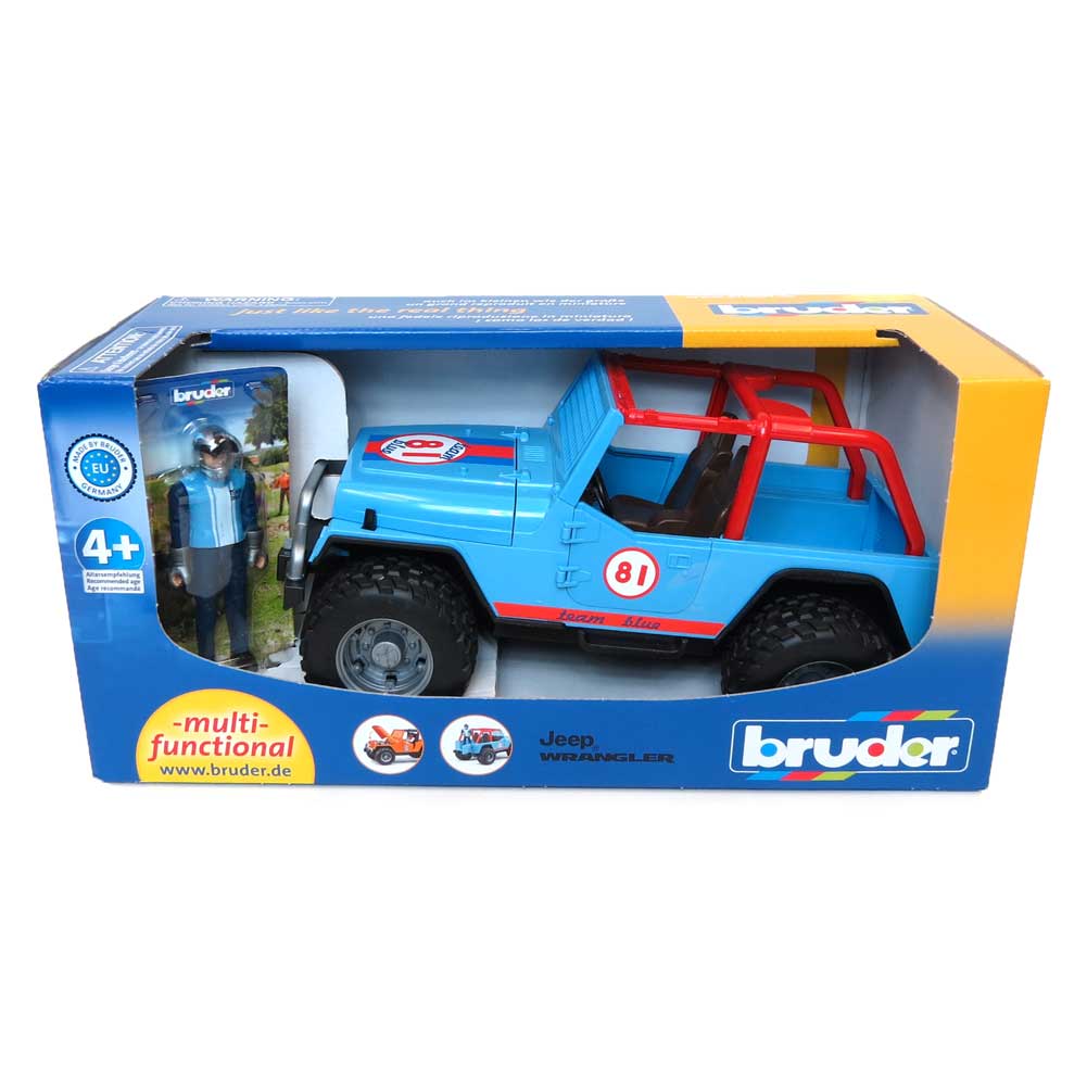 1/16 Blue Jeep Cross Country Racer with Driver by Bruder — Outback