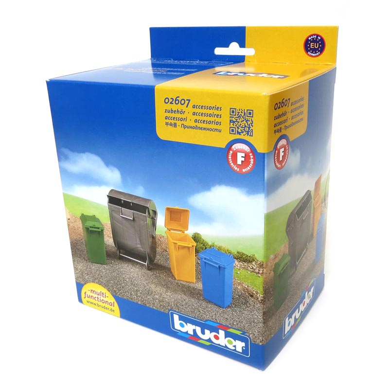 1/16 Bruder Garbage Can Set — Outback Toys