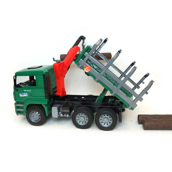 1/16 TG 410A Logging Truck w/Crane & 3 logs by Bruder