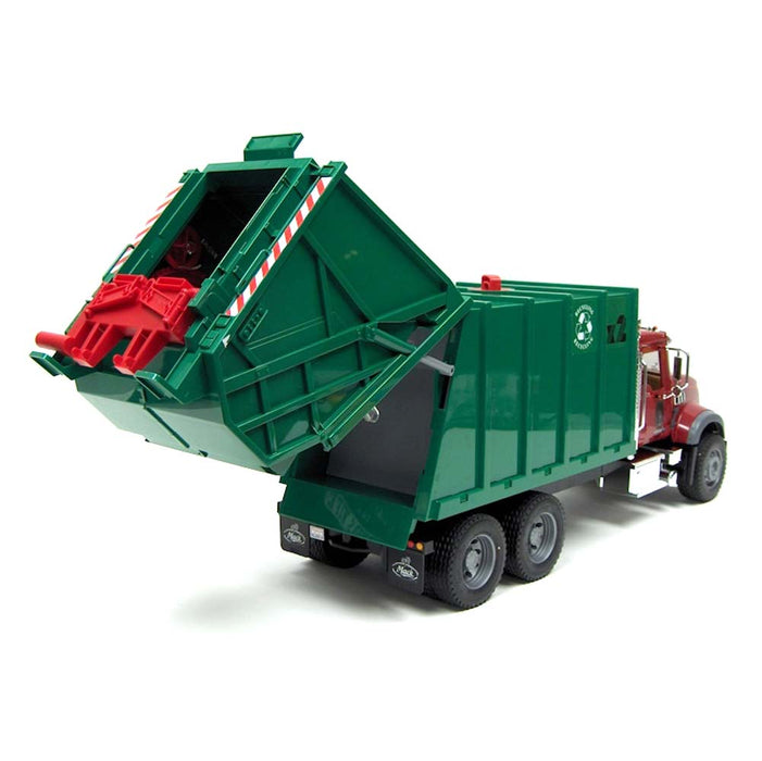 1/16th Bruder MACK Granite Rear Loading Garbage Truck & Hard Hat by Bruder