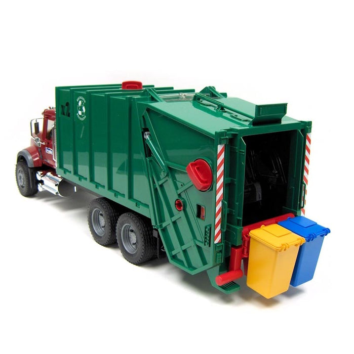 1/16th Bruder MACK Granite Rear Loading Garbage Truck & Hard Hat by Bruder