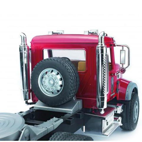 Bruder Mack Semi Granite Low Loader with JCB Backhoe & Hard Hat Kit