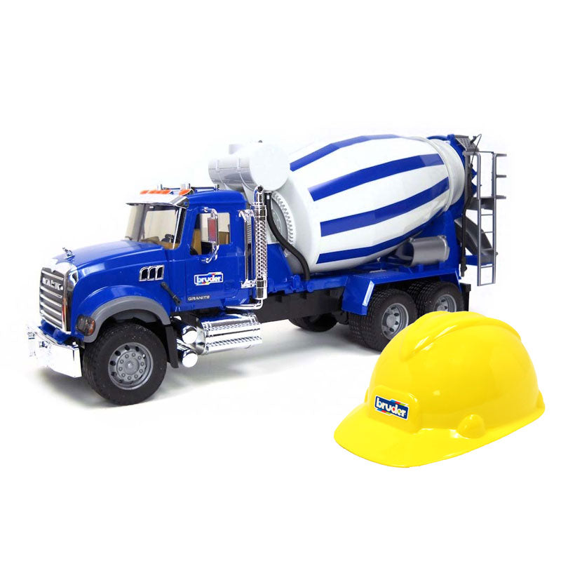 1/16th MACK Granite Cement Mixer & Hard Hat by Bruder