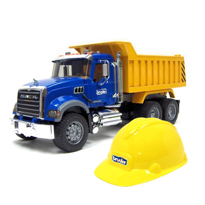 Bruder MACK Granite Dump Truck with Yellow Hard Hat