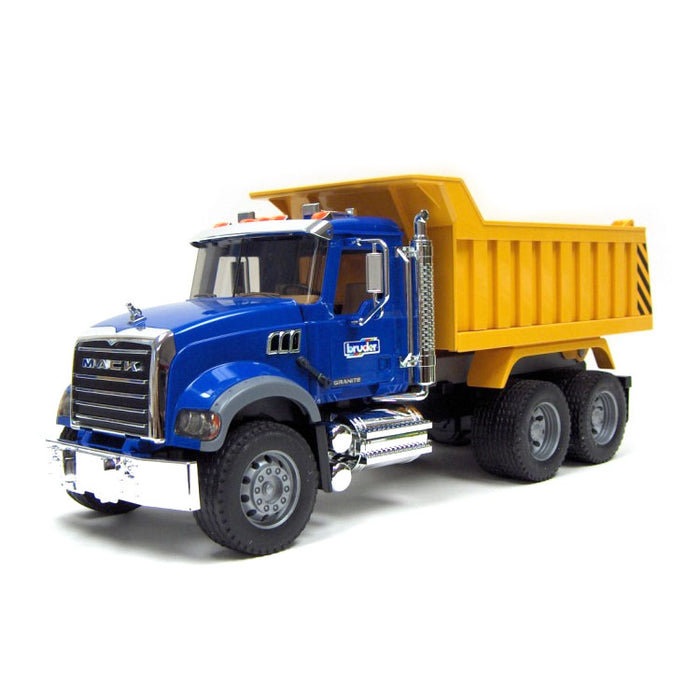 Bruder MACK Granite Dump Truck with Yellow Hard Hat