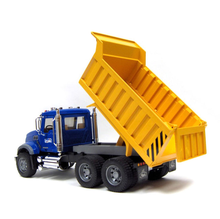 Bruder MACK Granite Dump Truck with Yellow Hard Hat