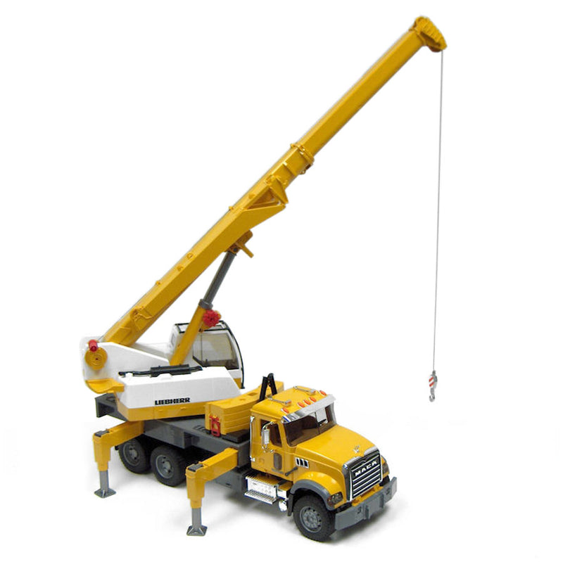 1/16 Mack Granite Liebherr Crane Truck with Hard Hat by Bruder