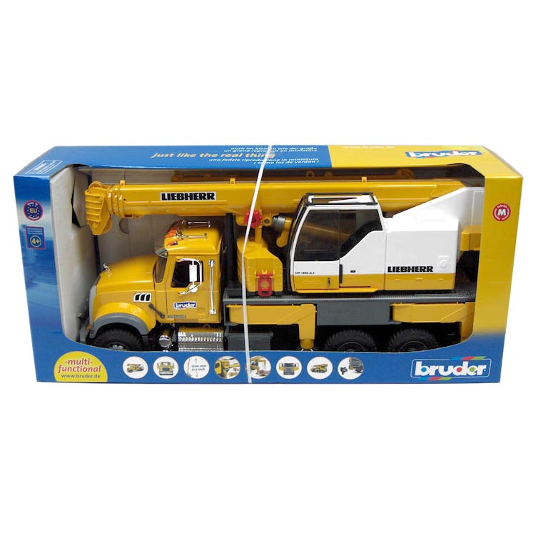 1/16 Mack Granite Liebherr Crane Truck with Hard Hat by Bruder
