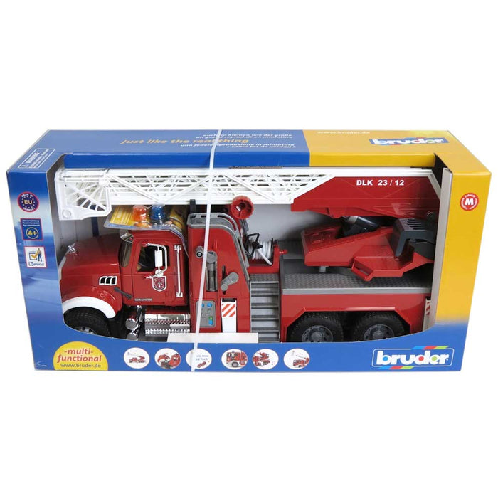 1/16 MACK Granite Fire Engine with Extendable Ladder by Bruder