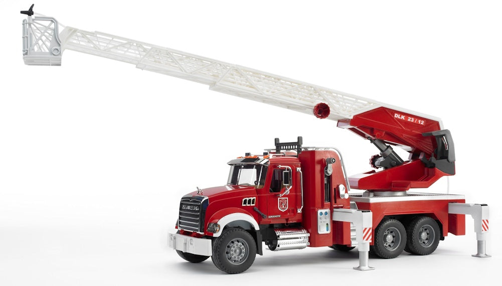 (B&D) 1/16 Mack Granite Fire Engine w/ Extendable Ladder - Damaged Box