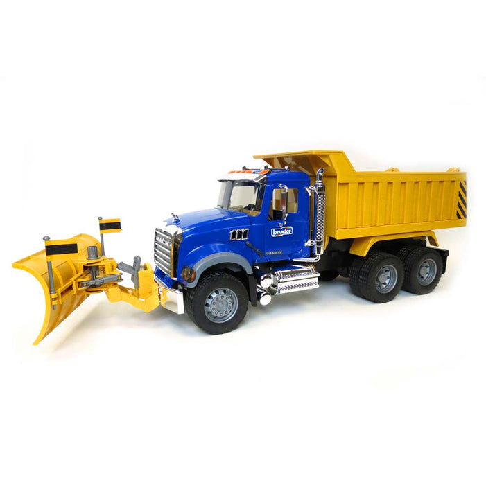 1/16 MACK Granite Dump Truck with Snow Plow and Flashing Lights by Bruder