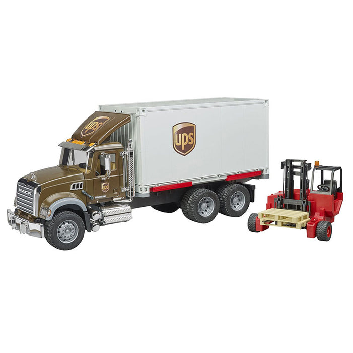 1/16 Mack Granite UPS Truck with Forklift by Bruder