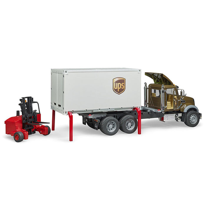 1/16 Mack Granite UPS Truck with Forklift by Bruder