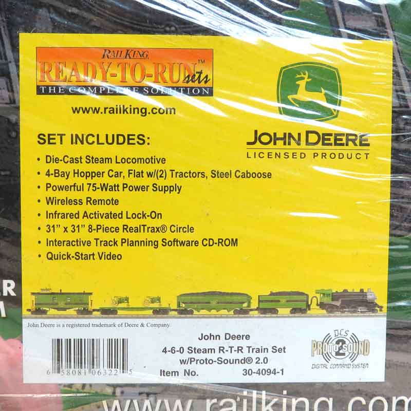 1/48 O Gauge RailKing John Deere Steam Engine Ready-to-Run Train Set by M.T.H. Electric Trains