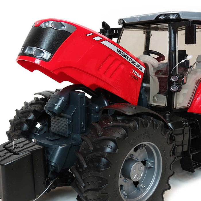 1/16 Massey Ferguson 7624 Tractor with Front End Loader, Bucket and Grapple