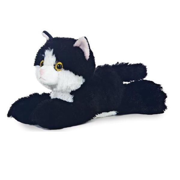 8" Maynard Tuxedo Cat Mini Flopsie Plush Animal By Aurora