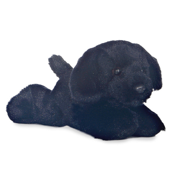 8" Blackie Black Labrador Mini Flopsie Plush Animal By Aurora