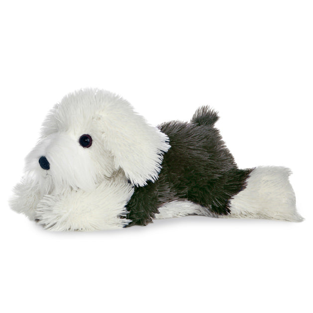 12" Edwin English Sheepdog Flopsie Plush Animal By Aurora