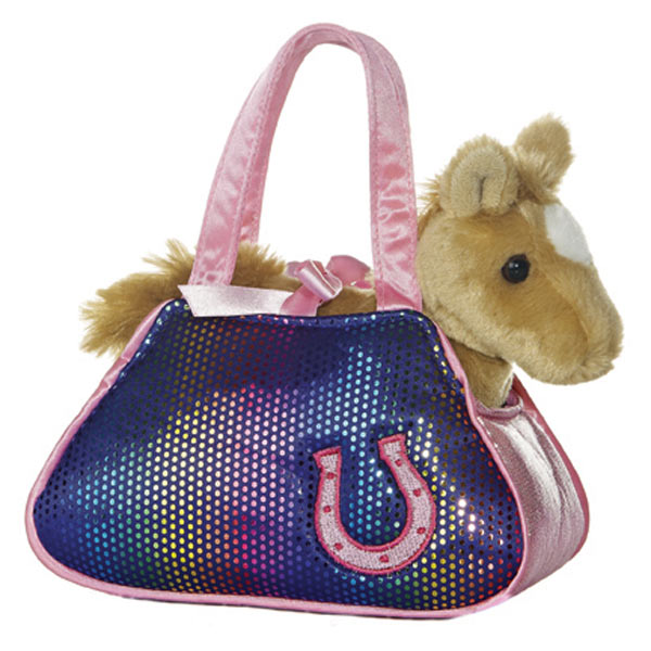 7in Betsey Horse Bling Pet Carrier Fancy Pals Plush Animal by Aurora
