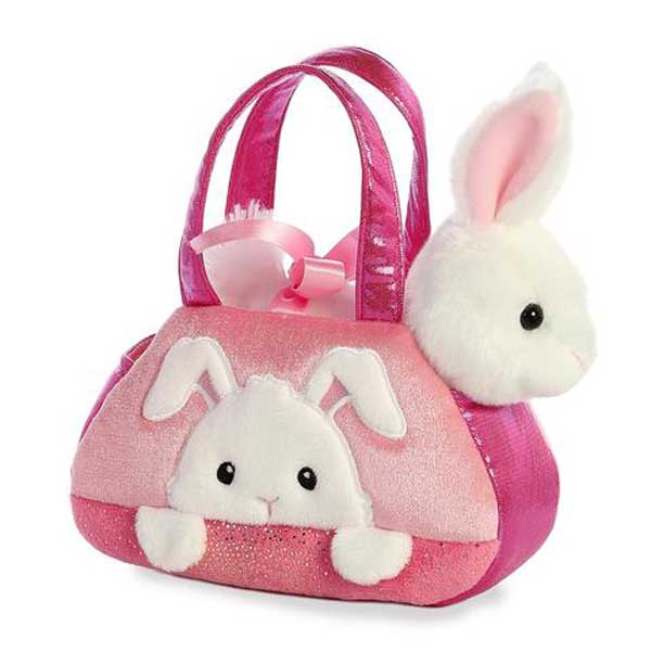 7in Peek-a-Boo Bunny Fancy Pals Purse by Aurora