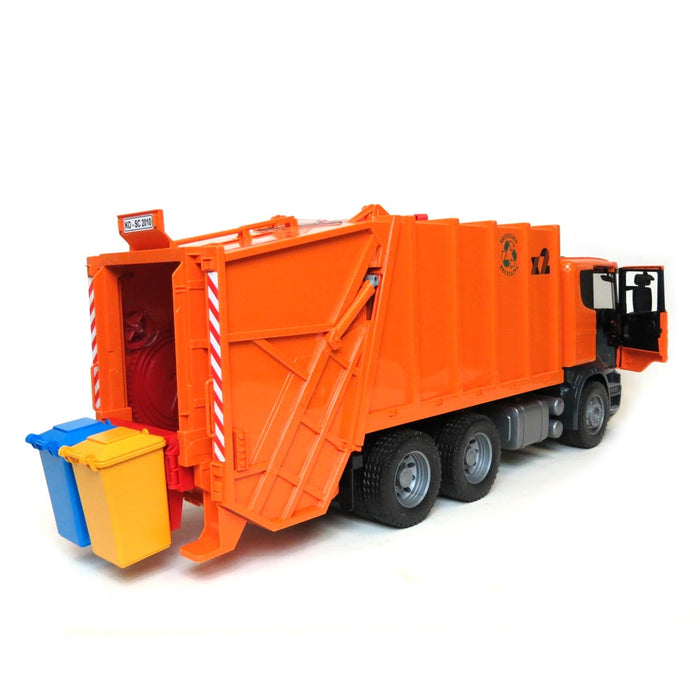 1/16 Scania R-Series Orange Garbage Truck