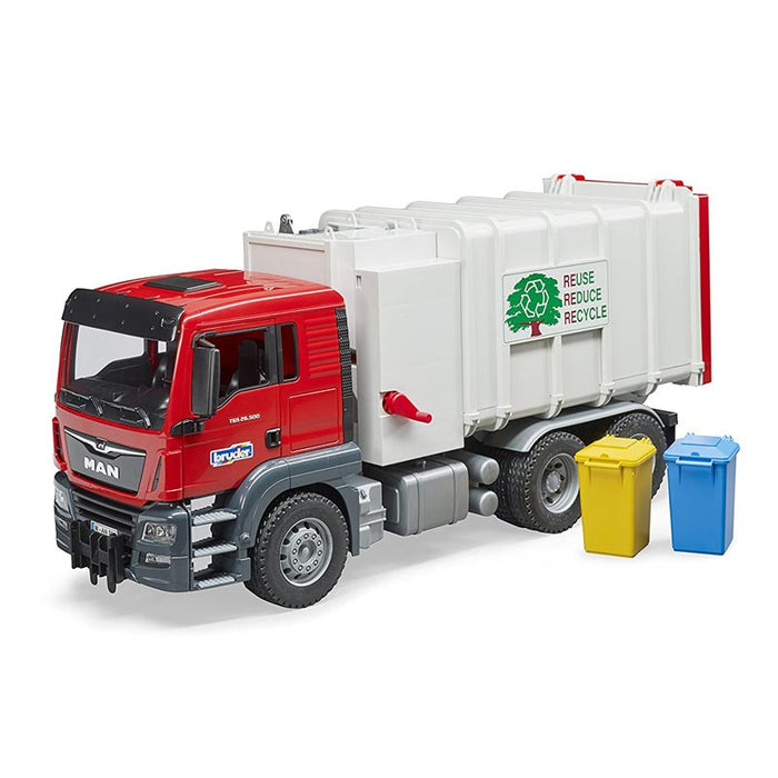 (B&D) 1/16 MAN TGS Side Loading Garbage Truck by Bruder - Damaged Item