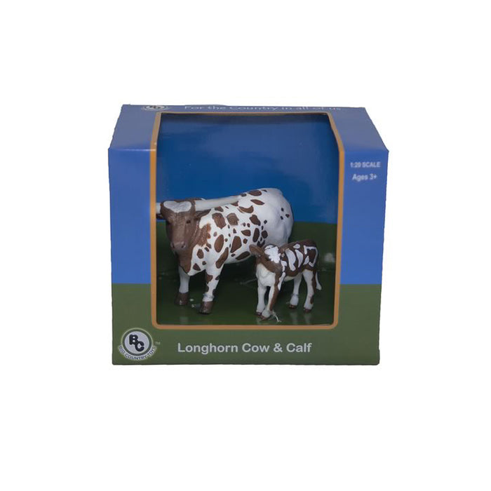 (B&D) 1/20th Longhorn cow & calf by Big Country Toys - Damaged Item