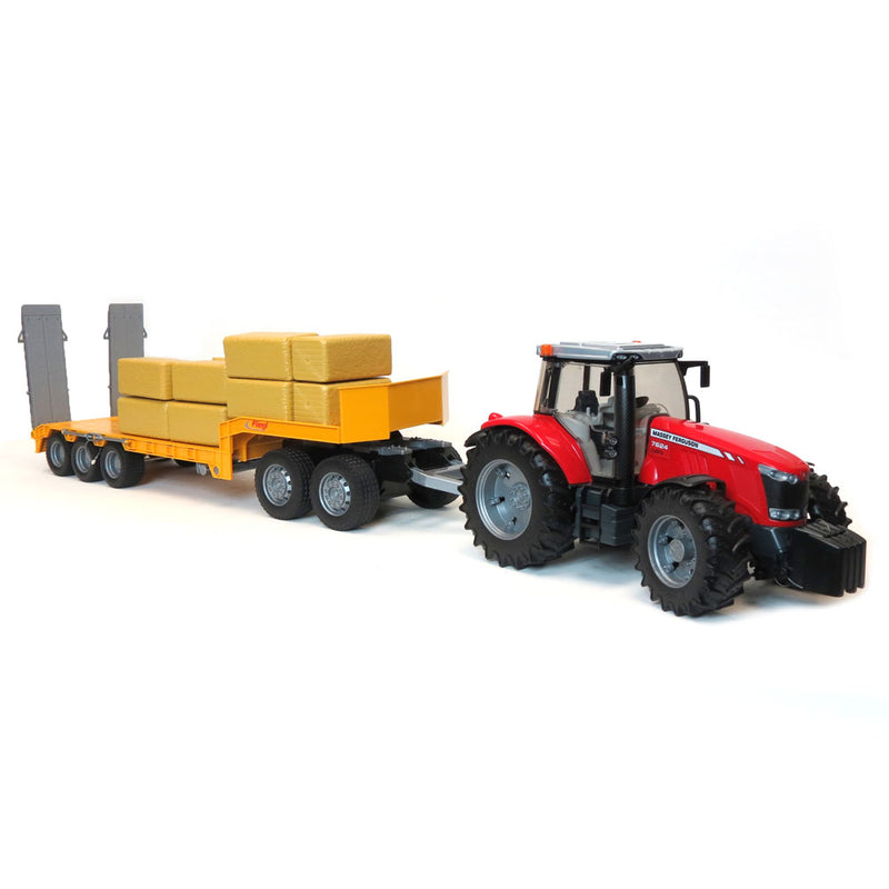 1/16 Bruder Fliegl Tri-axle Low Loader Trailer and Dolly