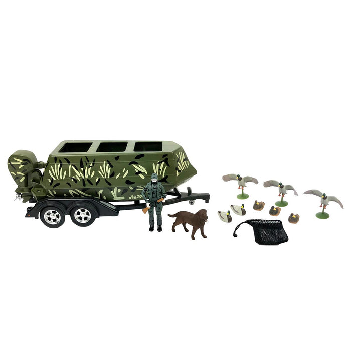 1/20 Duck Hunting Set with Boat, Hunter, Dog and Decoys by Big Country Toys