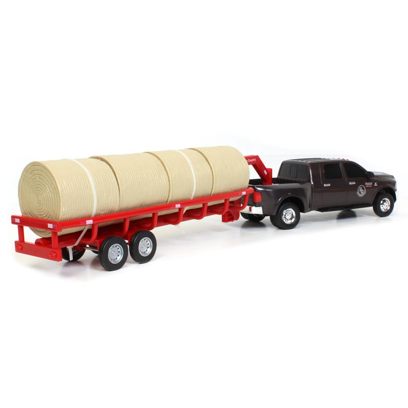 1/20 Ram 3500 Mega Cab Dually Truck with  Gooseneck Round Bale Trailer